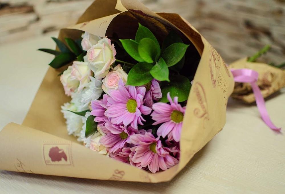 Букет цветов из: Розы и Хризантемы в Александровке Донской