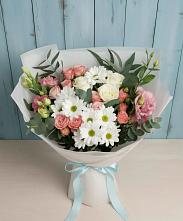 Букет цветов из:  Розы, Лизиантусы и Хризантемы в Александровке Донской