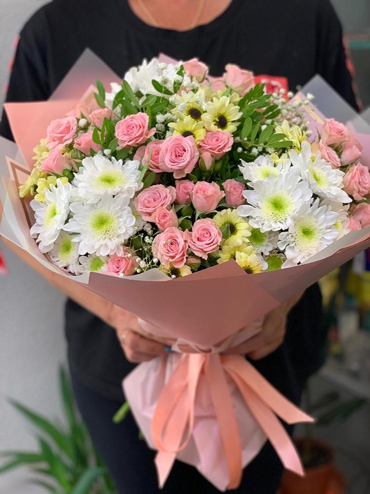 Букет цветов из: Розы и Хризантемы в Александровке Донской