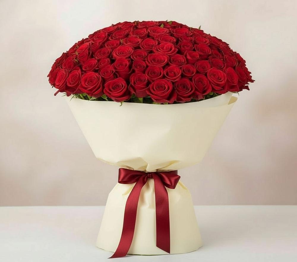 Букет 101 Красная роза Милано в Александровке Донской