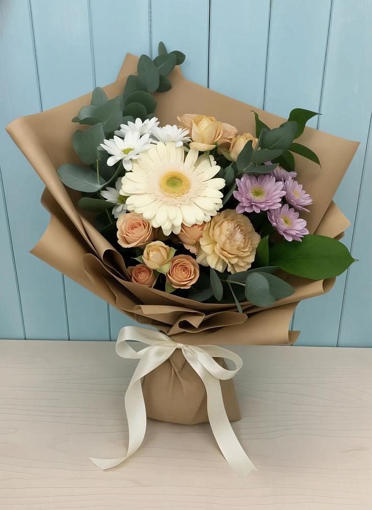 Букет цветов из: Герберы и Хризантемы в Александровке Донской