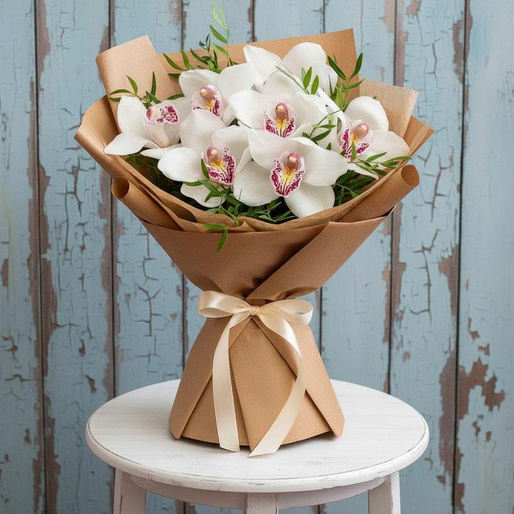 Букет цветов из: Орхидеи и Розы в Александровке Донской