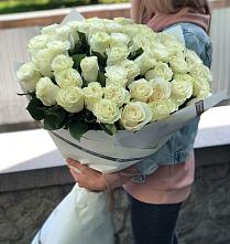 Букет 35 Белых роз #REPLACE_PRED# Александровке Донской