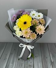 Букет цветов из:  Розы, Герберы и Хризантемы в Александровке Донской