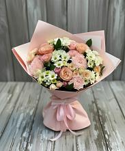 Букет цветов из:  Гвоздики, Розы и Хризантемы в Александровке Донской