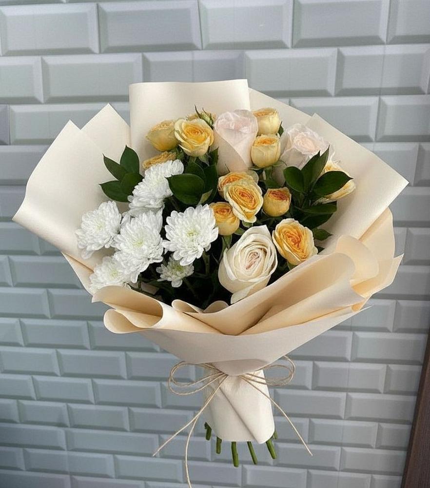 Букет цветов из: Розы и Хризантемы в Александровке Донской