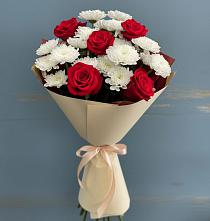Букет цветов из:  Розы и Хризантемы в Александровке Донской