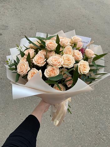 Букет Кремовые розы Латте в Александровке Донской