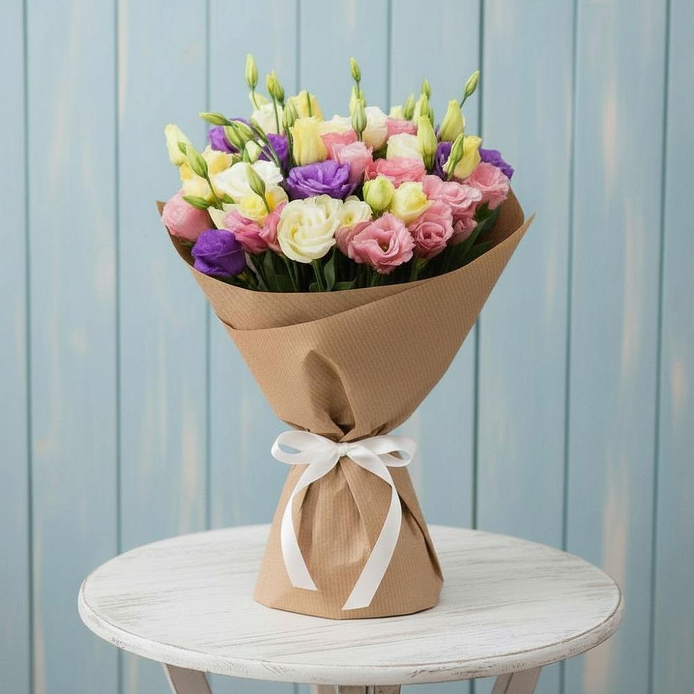 Букет цветов из: Лизиантусы в Александровке Донской