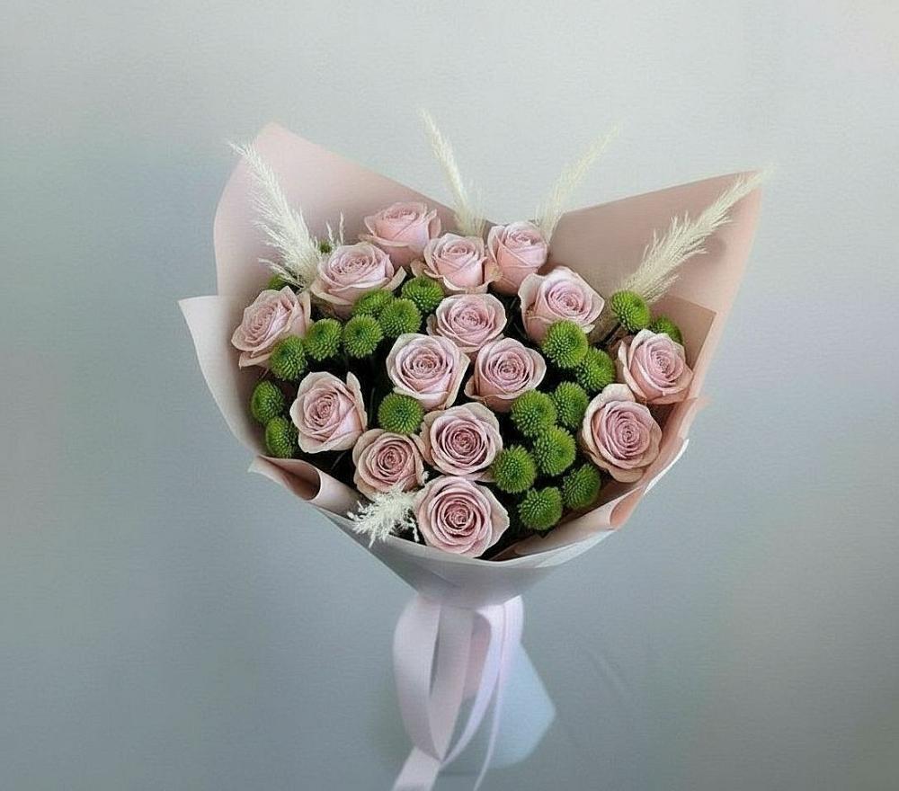 Букет цветов из: Розы и Хризантемы в Александровке Донской