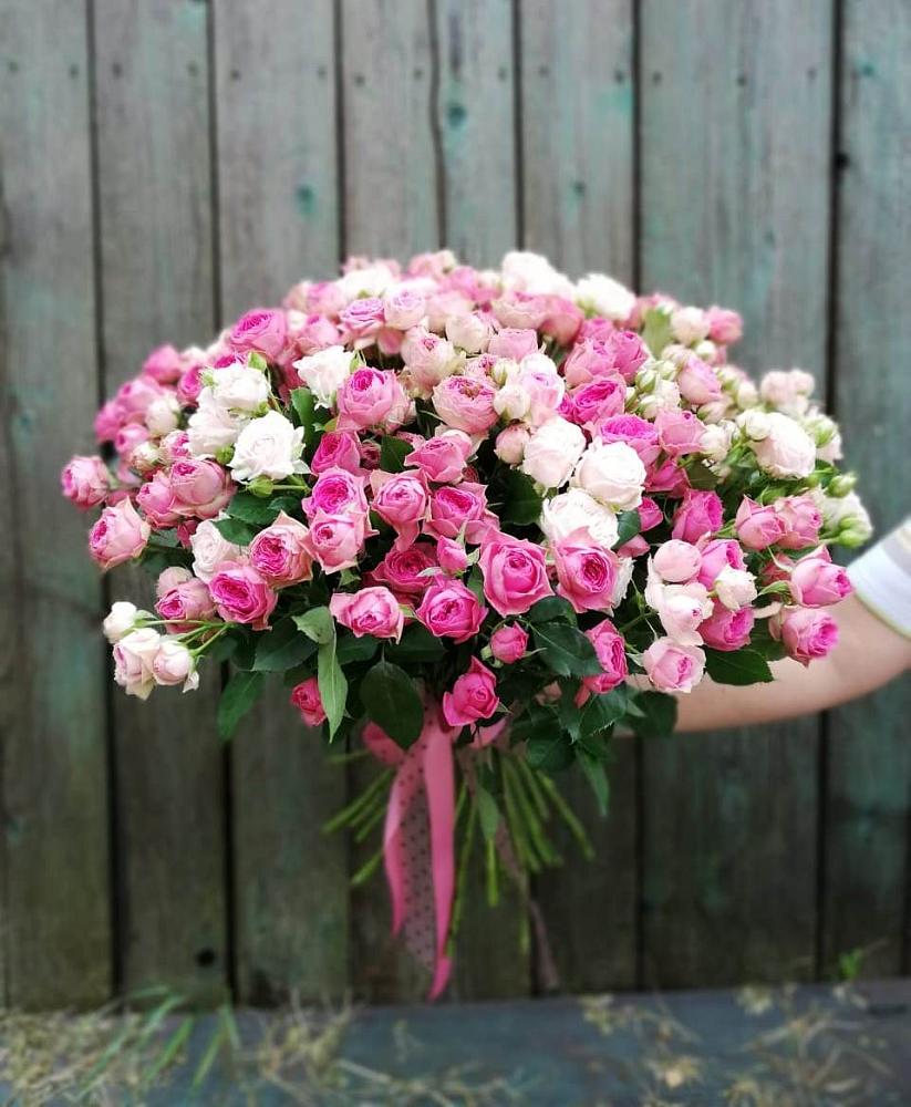 Букет Розовые кустовые розы Натали и Лав Лидия в Александровке Донской