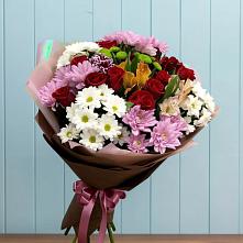 Букет цветов из:  Розы, Хризантемы и Альстромерии #REPLACE_PRED# Александровке Донской