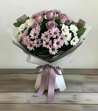 Букет цветов из:  Хризантемы и Розы в Александровке Донской
