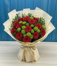 Букет цветов из:  Розы и Хризантемы #REPLACE_PRED# Александровке Донской