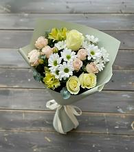 Букет цветов из:  Альстромерии, Розы и Хризантемы #REPLACE_PRED# Александровке Донской