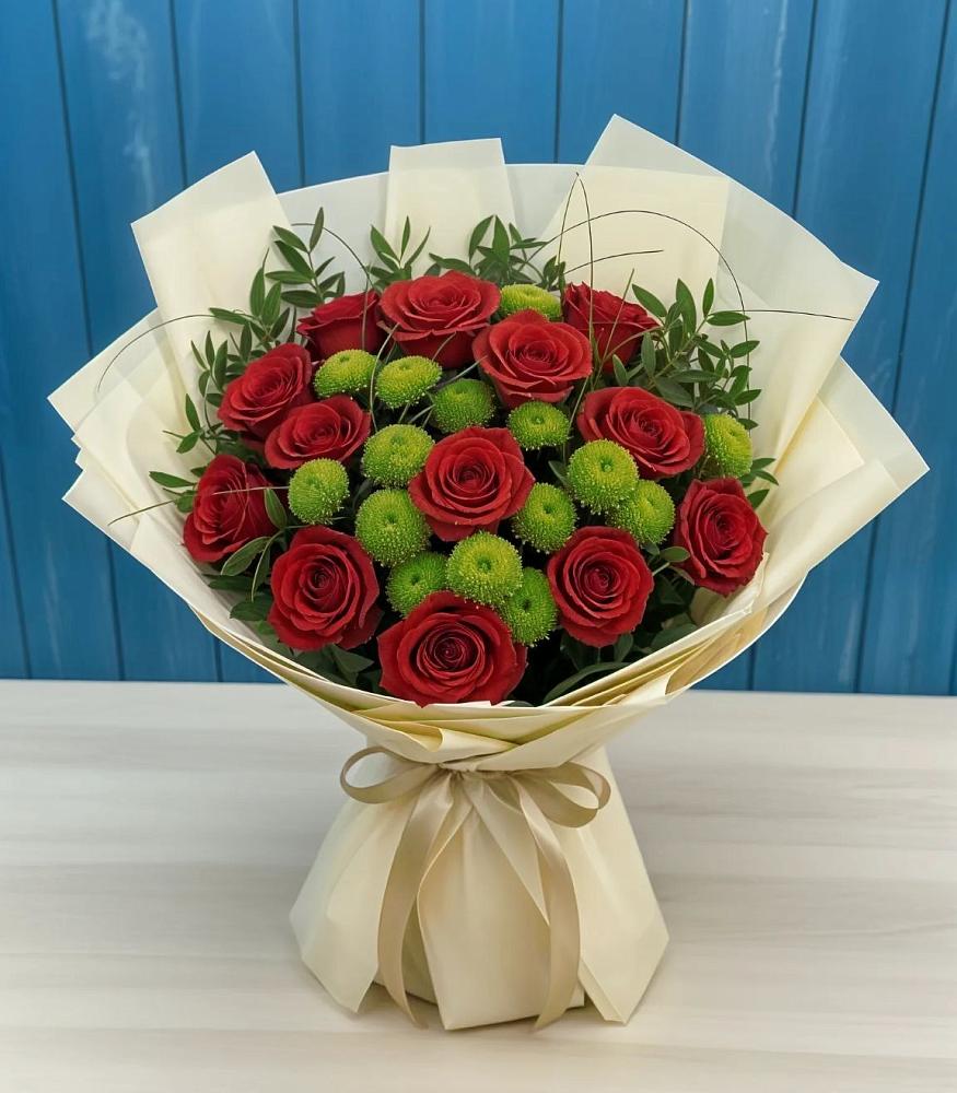 Букет цветов из: Розы и Хризантемы в Александровке Донской