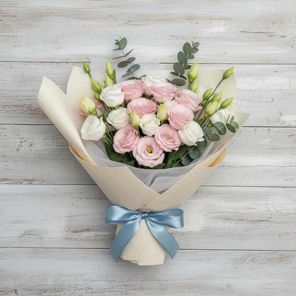 Букет цветов из: Лизиантусы в Александровке Донской